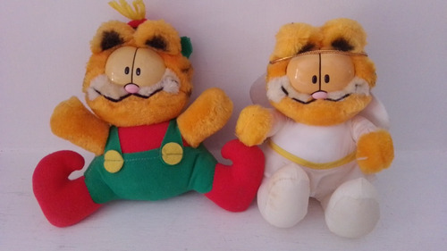 Peluches Garfield Angel Y Duende Mcdonalds Vintage 1981 17cm