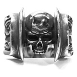 Anillo Calavera Atrapada Filigrana Acero Quirurgico 316l