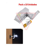 Packx10-accesorio Luz Led Para Bisagra Puerta Mueble C/pilas