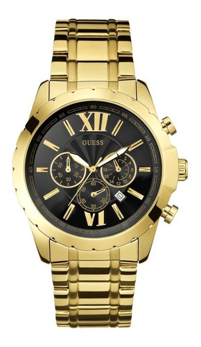 Reloj Hombre Cronógrafo Guess Gold U0193g1 100% Original