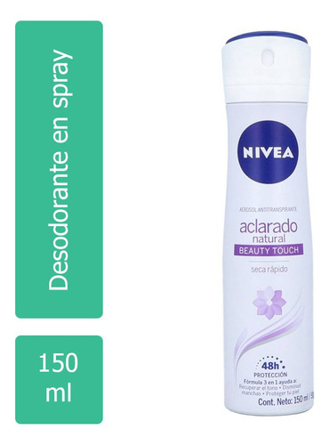 Antitranspirante Nivea Aclarado Natural 48h Envase Con 150 M