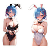 Stickers Calcomanias Anime Waifu Bunny Rem Re Zero 2pz
