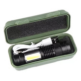 Lanterna Mini Led Cree Police Tatica Recarregável Zoom Forte