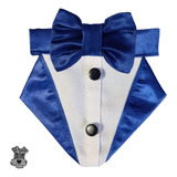 Bandana De Smoking Para Mascota Azul Rey Satin