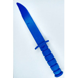 Faca P/treinamento Curso Combate Defesa Pessoal Blue Knife!