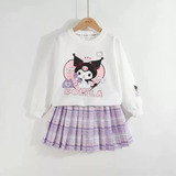 Conjunto De Ropa De Kuromi Para Niña Con Top Y Falda