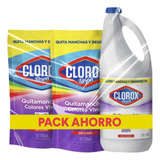 Pack Ropa Clorox: Blancos B. 1.89l + 2 Colores Vivos 730ml