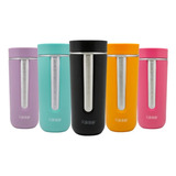 Vaso Térmico Mug Doble Pared Keep De Botón 540ml Acero Inox