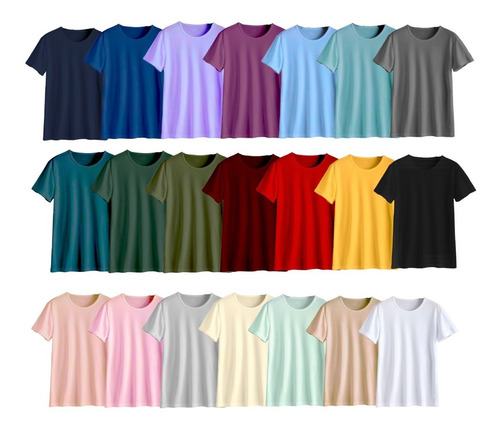 Kit De 10 Playeras Basicas De Uso Diario Varios Colores