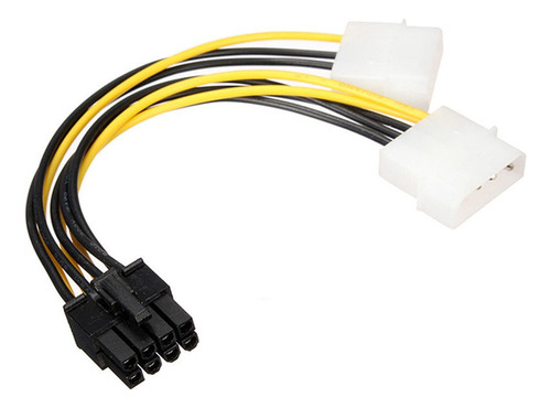 Cabo Adaptador 8 Pinos 6+2 Pci Express P/molex Duplo