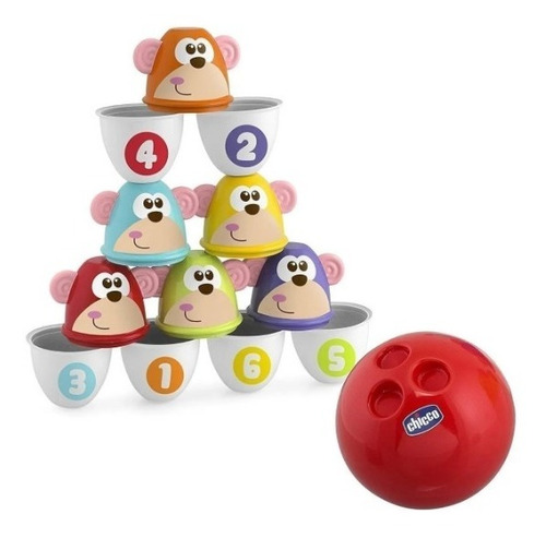 Juego De Boliche   Monkeys Strike Marca Chicco 2 En 1