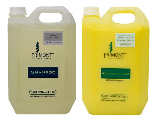 Kit Shampoo Neutro Y Acondicionador Primont X 5000ml