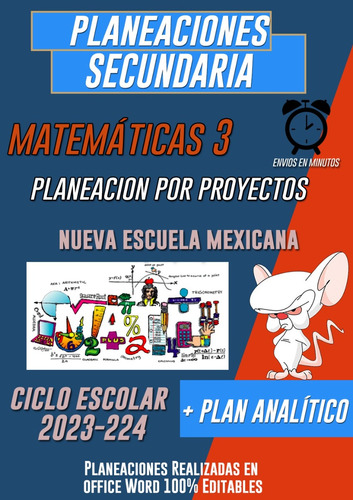 Planeación Matemáticas 3 Por Proyectos Secundaria