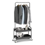 Closet Organizador De Ropa Triangular Con Ruedas Acero Inoxi