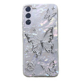 Funda Diseño Perla Mariposa Para Samsung Galaxy S22 Comun