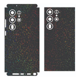 Skin S23 Ultra Decorativo Tipo Holográfico Negro 2pzs