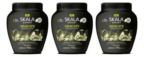 Creme Skala 1kg Bomba Abacate-kit C/3un