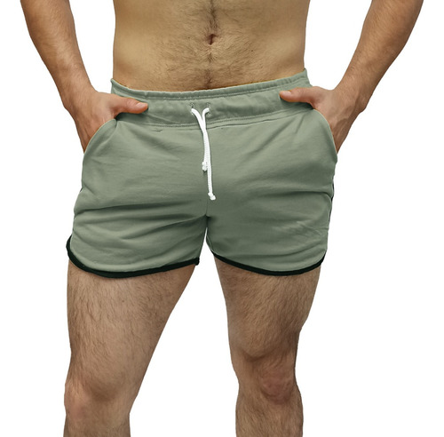 Short Deportivo Slim Pantalón Corto De Algodón Ejercicio Gym