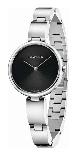 Reloj Mujer Calvin Klein K9u23141 Cuarzo Pulso Plateado En