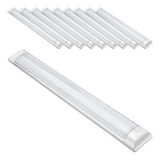 Kit 30 Luminária Tubular Led 40w Slim Linear 120cm Frio 6500