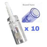 Set De 10 Repuestos Round Nano Para Dr Pen M7 M5 N2 Y Mym