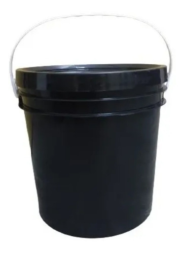 Balde 20l Tacho Negro Tapa Cultivo Hidroponia Liquidos X 2