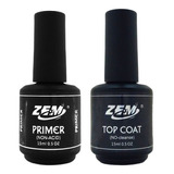 Kit Esmalte Base Unha Uv Top Coat E Primer Gel Acrílico Top