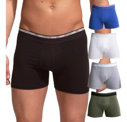 Boxer X 4 G3 Talles Grandes Algodón Lycra Hombre Calzoncillo