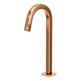 Torneira Banheiro Quadrada Rose Gold Pratica Clean Alta