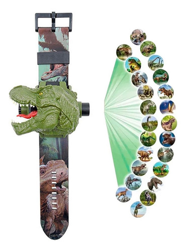 Reloj Niño Proyector Luz Digital Dinosaurio Tiranosaurio Rex