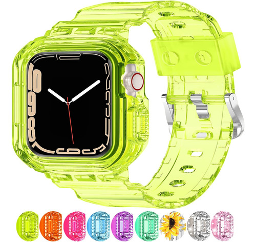 Pulsera Para Apple Watch Apto Para 42,44,45mm Amarillo Fluor