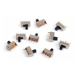 Cylewet 10pcs 12 mm Vertical Interruptor Deslizante Spdt 1p2