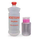 Acetona Removedor Esmalte 1000ml + Vaso Dispensador 