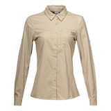 Camisa Mujer Lippi Rosselot Long Sleeve Q-dry Shirt Beige