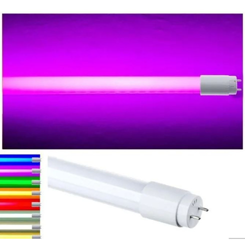 Kit 25 Lâmpadas Tubo Led T8 9w 60cm -ligação 1 Lado Colorida