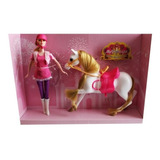 Muñeca Para Niña Equitación Juguete Caballo 