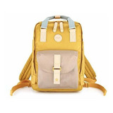 Mochila De Tela Para Laptop 13 Pulgadas Color Amarillo Beige