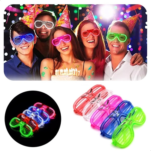 5pzs Lentes Para Fiesta Luminosos Luz Gafas Led Retro Fiesta