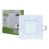 Plafon Led Luminaria 3w 120lm Cuadrado Ajustable Empotrar