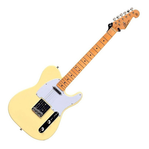 Guitarra Telecaster Sx Stl 50 Branco Vintage Orientação Da Mão Destro