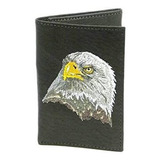 Eagle Head - Cartera De Piel De Tres Pliegues Marrón