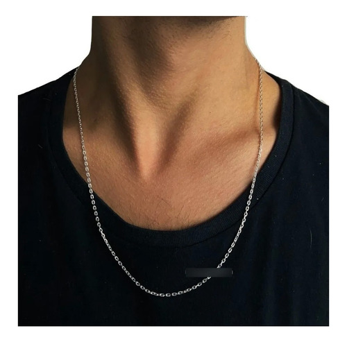 Cadena De Plata Hombre Mujer Forcet 1.5mm 50/60/70cm Collar