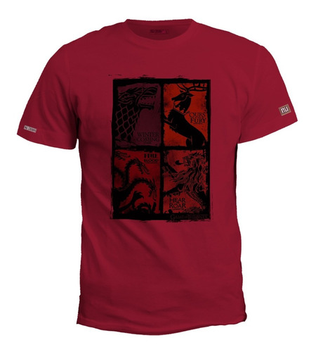 Camiseta Estampada Game Of Thrones Logos Casas Hombre Irk