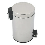 Lixeira Inox Banheiro 5 Litros Cozinha Cesto Com Pedal Tampa