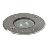 Lámpara De Piso Redonda Led 2w 18° 2,700k Acero Inox Magg