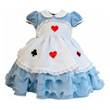 Vestido Infantil Alice No País Das Maravilhas 1 A 3 Anos