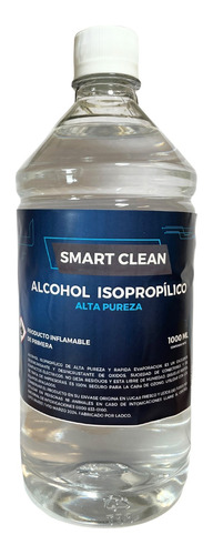 Alcohol Isopropílico Máxima Pureza 1 Litro 99,9% Smart Clean