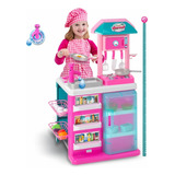 Cozinha Infantil Gourmet Acessórios Rosa Magic Toys 8016