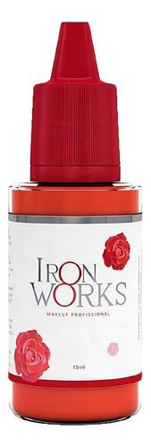 Pigmento Iron Works 15ml Micropigmentação Olhos Lábios , Cor Vermelho Alaranjado