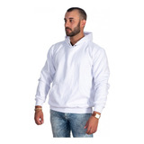 Camisa Moletom Masculino Liso Branco Com Capuz Lançamento